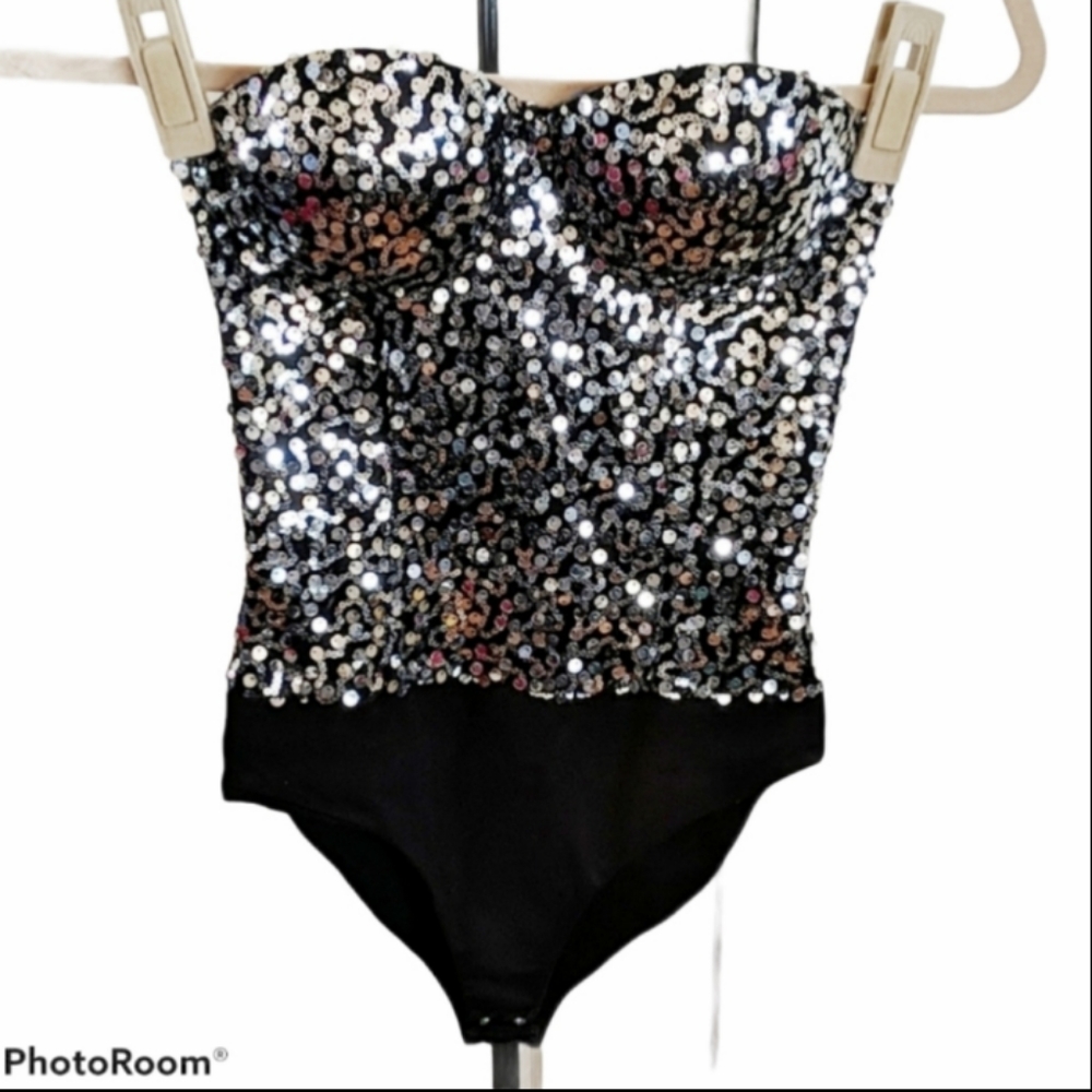 H:ours sequin bodysuit
